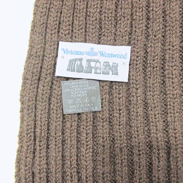 Vivienne Westwood MAN  リブニットマフラー  オーブ刺繍 ヴィヴィアンウエストウッドマン Vivienne Westwood MAN