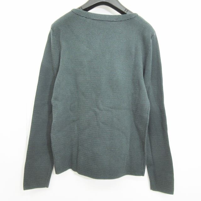 未使用品 ユニクロ Uniqlo And Lemaire ルメール スーピマ コットン ボートネック セーター ニット カットソー 長袖 ボーダー 緑 黒 S 0413 メンズ 049 ベクトルパーク