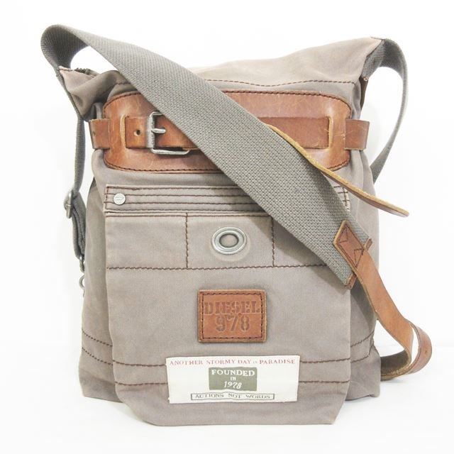 ディーゼル DIESEL ショルダーバッグ キャンバス×レザー ヴィンテージ  