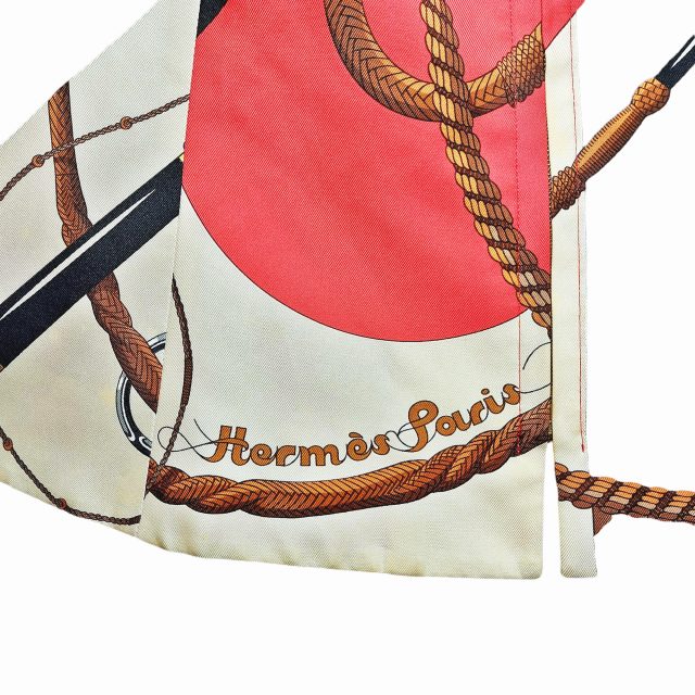 エルメス HERMES ヴィンテージ シルク ベスト ジレ ジップアップ 前 