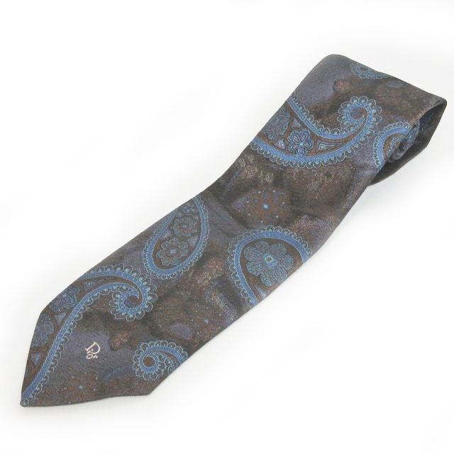 Christian Dior Monsieur ブラウン ネクタイ Christian Dior Monsieur Tie Brown Paisley Italy USA | eBay
