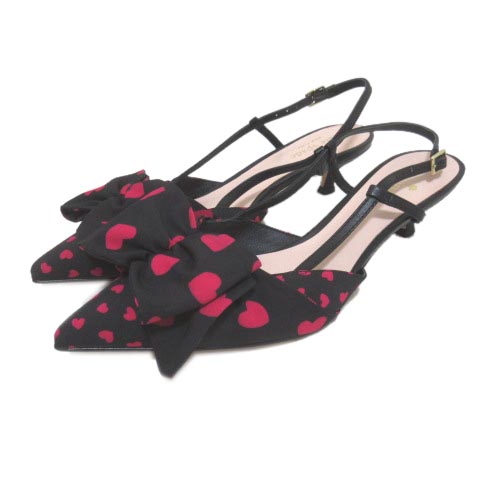 未使用品 ケイトスペード KATE SPADE パンプス サンダル リボン ハート 