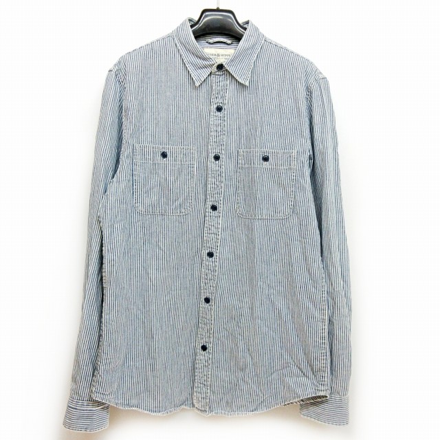 メンズ RRL Ralph Lauren ヒッコリー ストライプ デニムシャツ