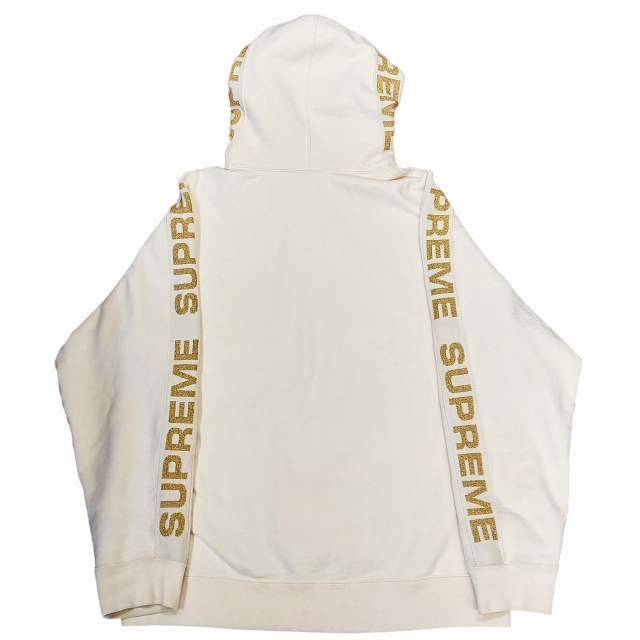 シュプリーム SUPREME 20SS Metallic Rib Hooded Sweatshirt Natural  