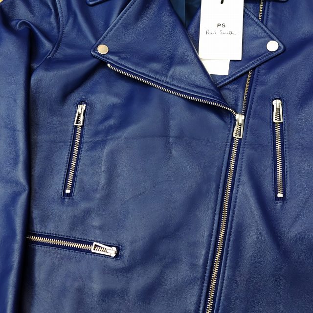 未使用品 ポールスミス PAUL SMITH PS 21AW タグ付 ダブル ライダース 