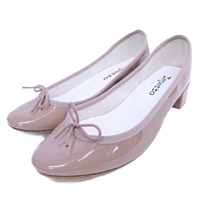 レペット Repetto パンプス ヒール パテント レザー エナメル リボン 