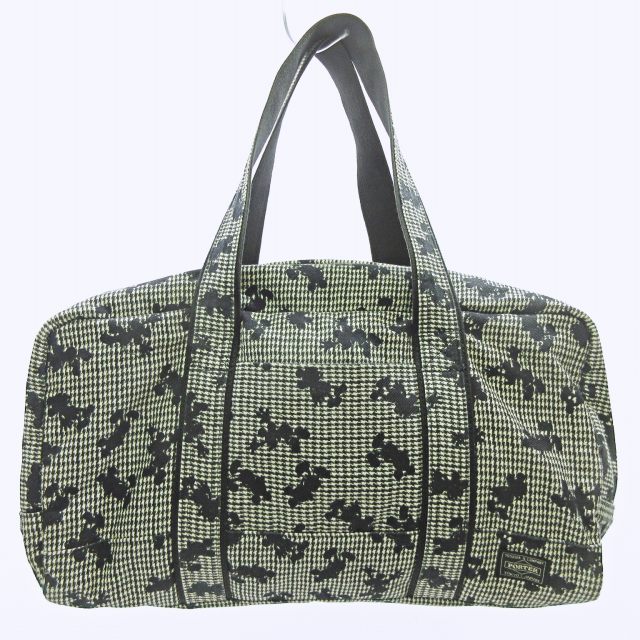 ポーター Porter ビームスボーイ Beams Boy ディズニー Disney コラボ トリプルネーム ハンドバッグ ボストンバッグ 千鳥格子柄 ミッキー柄 キャンバス 黒 白 0927 レディース 049 ベクトルパーク
