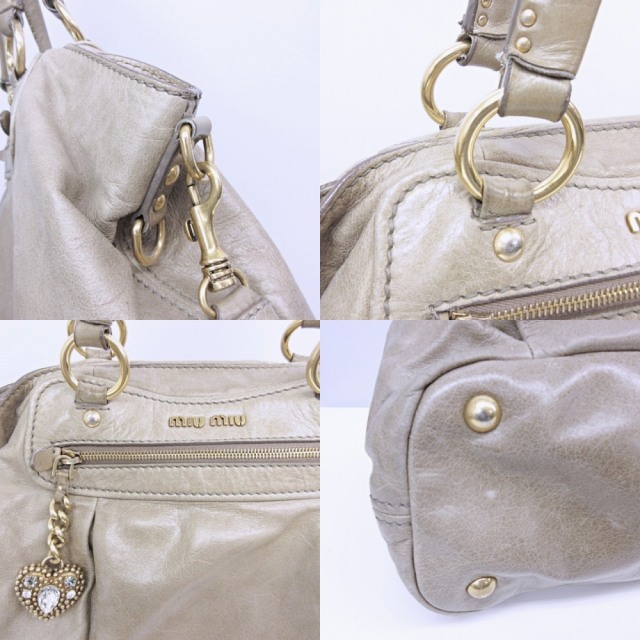 ミュウミュウ miumiu ハンドバッグ ショルダーバッグ 2WAY レザー 