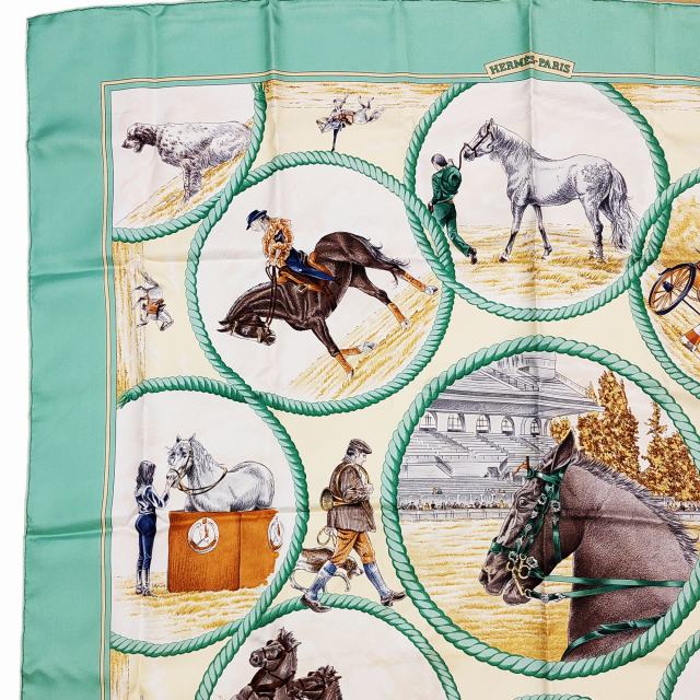 エルメス HERMES スカーフ カレ90 オートゥイルの五月 エルメス カレ90 