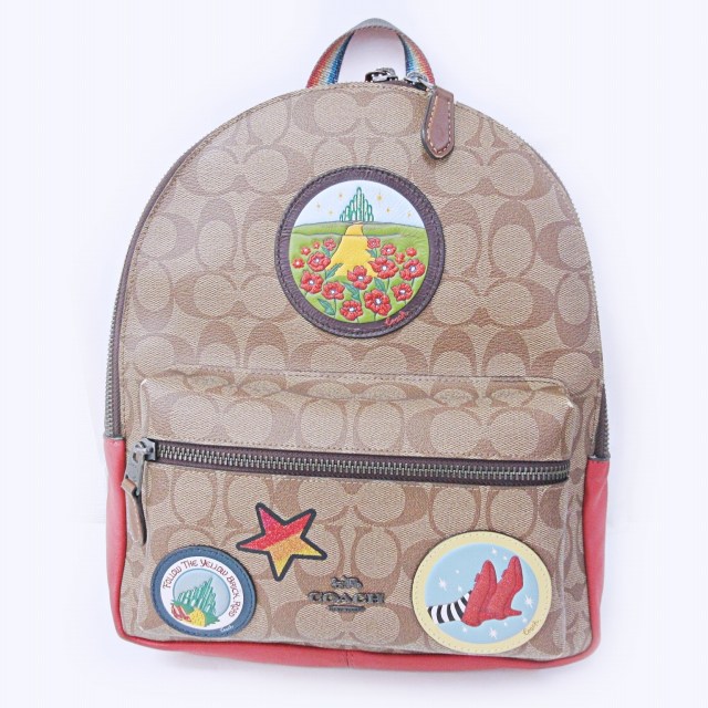 コーチ COACH F39480 ウィザード オブ オズ パッチワーク ミディアム リュックサック デイパック バックパック シグネチャー ベージュ 1114 レディース