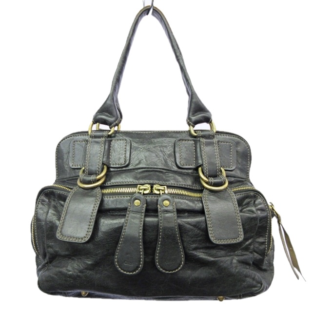 クロエ CHLOE ベイ レザートートバッグ ハンドバッグ ロゴ プレート 