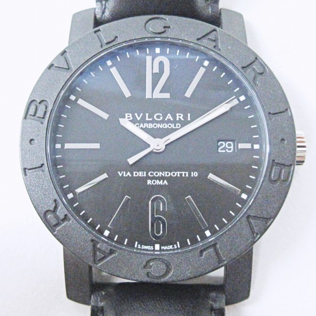 ブルガリ BVLGARI ブルガリブルガリ BB40CL 自動巻き 腕時計 黒文字盤 
