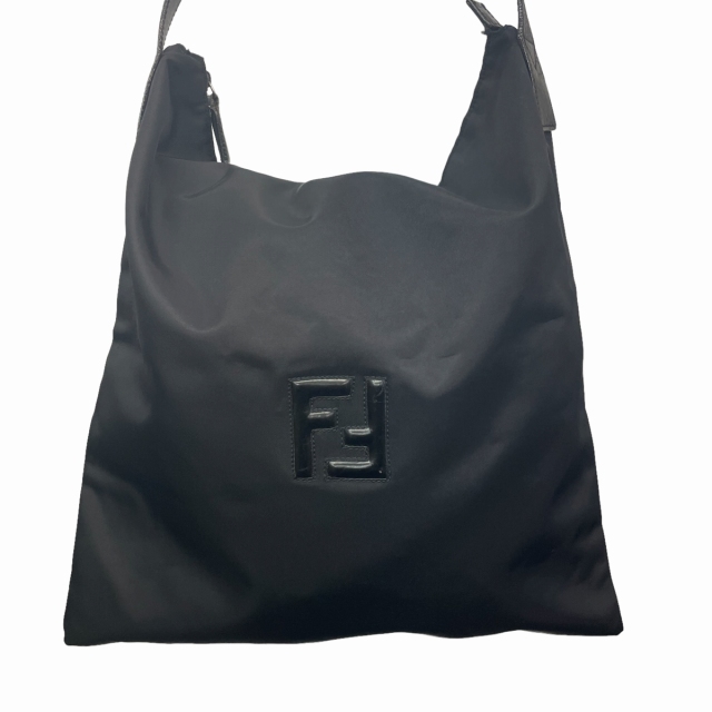 フェンディ FENDI ナイロン FF ショルダーバッグ トートバッグ 黒 