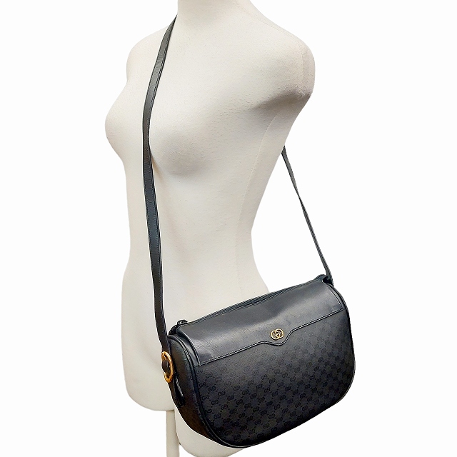 GUCCIショルダーバッグGG柄ブラックゴールド金具 グッチ GUCCI オールドグッチ ヴィンテージ GG柄 ショルダー