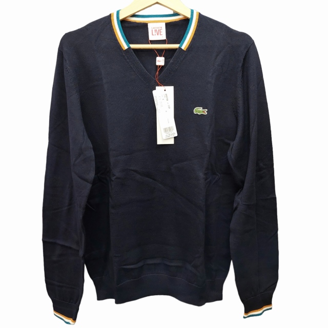 未使用品 ラコステ LACOSTE L!VE タグ付 AH0758 Vネックセーター 