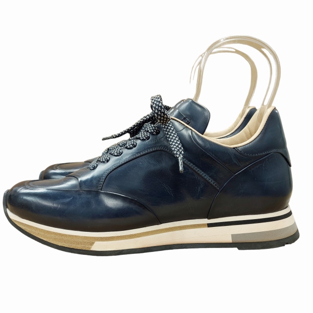 ダンヒル dunhill レザースニーカー シューズ 靴 ネイビー 40 25cm 