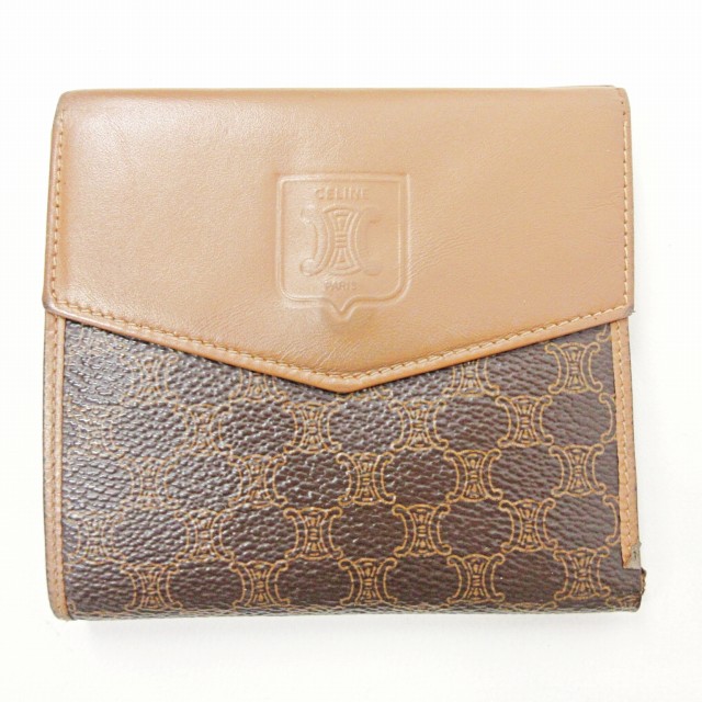セリーヌ CELINE マカダム柄 二つ折り財布 コンパクトウォレット 