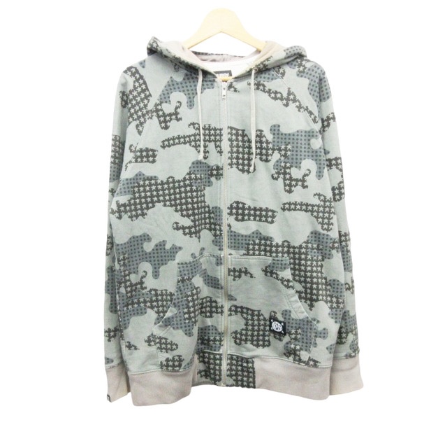 ステューシー STUSSY ジップアップ パーカー スウェット 迷彩柄 カモ柄  