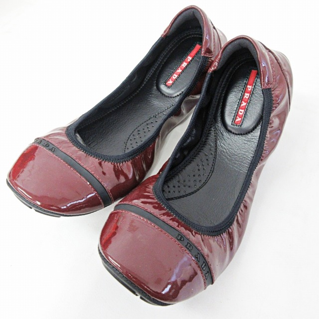 プラダスポーツ PRADA SPORT バレエ シューズ ぺたんこ フラット 