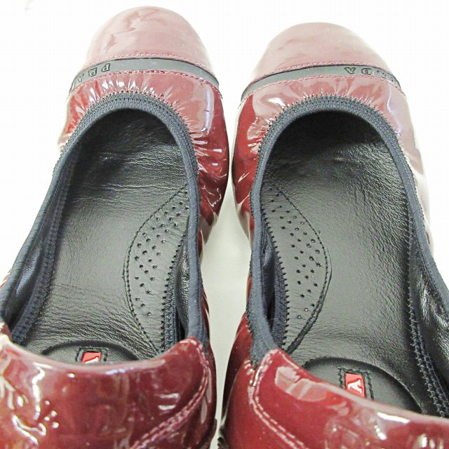 PRADA バレエシューズ ボルドー