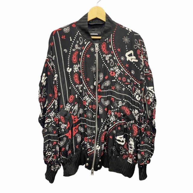 ディーゼル DIESEL 美品 19ss ペイズリー柄レーヨンボンバージャケット 