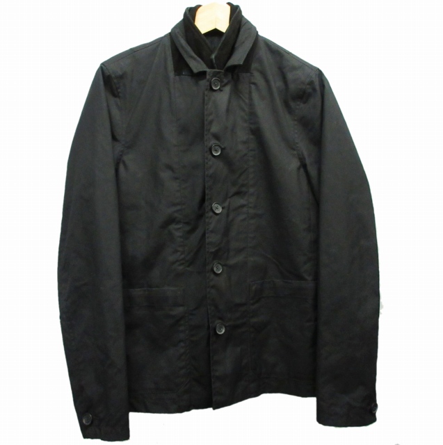 オールセインツ ALLSAINTS 美品 ジャケット 上着 3B 綿 衿羊革 長袖 黒 