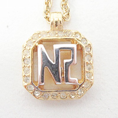 ニナリッチ NINA RICCI 美品 ネックレス ペンダント ロゴ