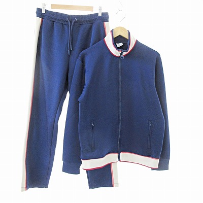 ザラ ZARA セットアップ ジャージ 上下 ジップアップ ライン ネイビー 