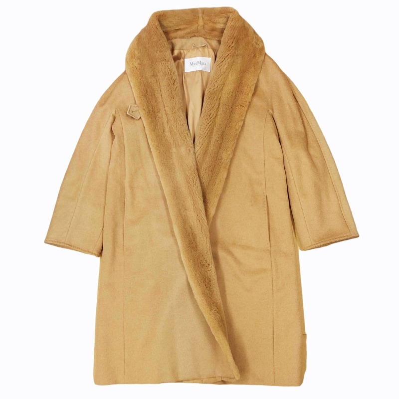 マックスマーラ MAX MARA 美品 白タグ 最高級ライン キャメル ミンク 