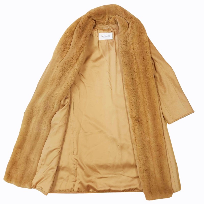 ★MAXMARA白タグ最高級ライン★美品★ファー★中綿アルパカコート MAXMARA 白タグ最高級ライン美品ファーコート