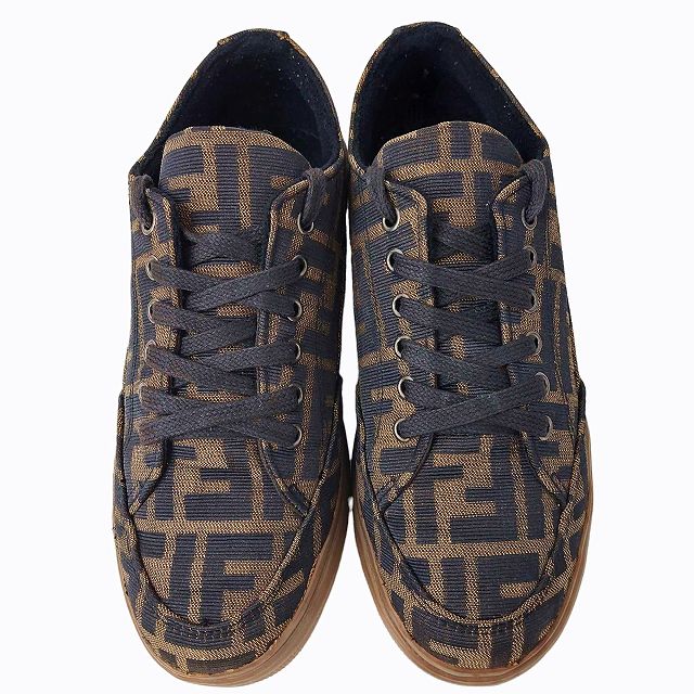 フェンディ FENDI ズッカ柄 ローカットスニーカー シューズ 靴 FF ロゴ