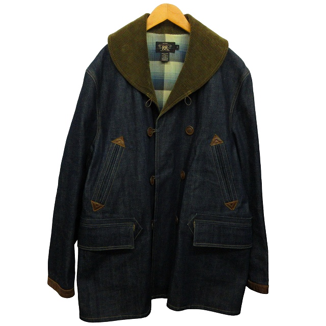 ダブルアールエル RRL DENIM RANCH COAT ランチコート 襟コーデュロイ  