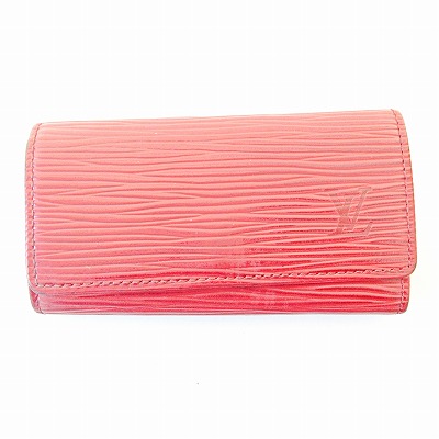 Louis Vuitton ピンク レザー キーケース（中古】 ルイヴィトン LOUIS 