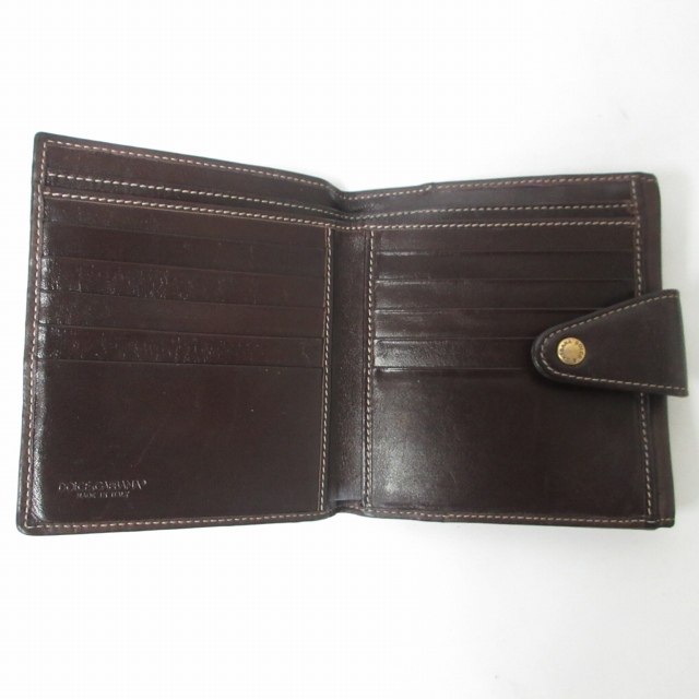 二つ折り財布 ドルガバ 美品✨ドルチェ&ガッバーナ クロコ 型押し 二