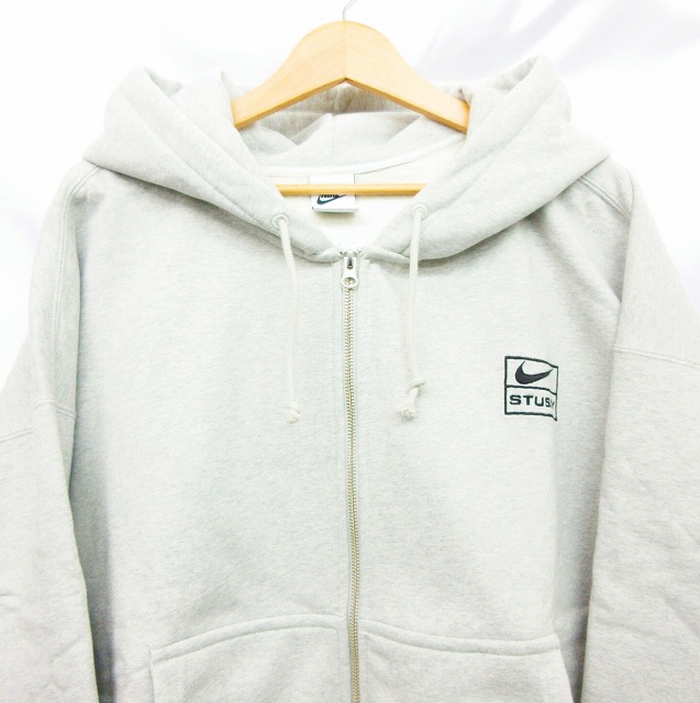ナイキ NIKE 美品 × ステューシー stussy U Nrg F Fz Flc Hoodie 