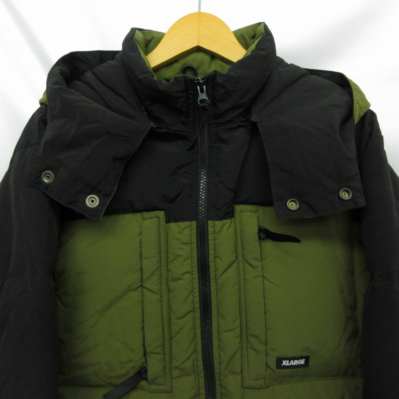 エクストララージ X-LARGE HOODED FRONT POCKET DOWN JACKET ナイロン