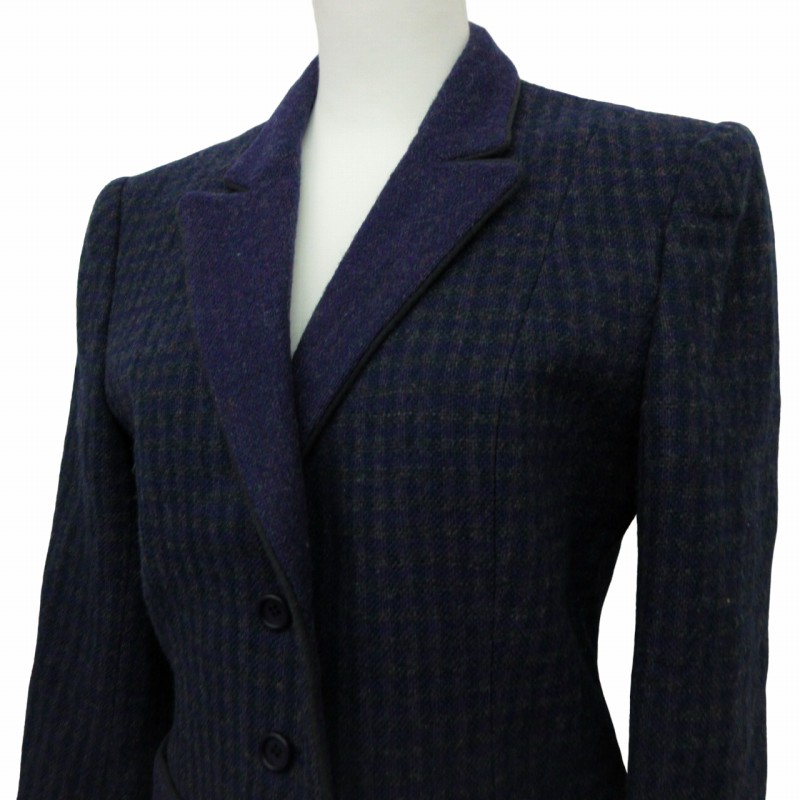 jun ashida 11 ジュンアシダ テーラードジャケット ウール カシゴラ jun ashida ジュン アシダ テーラードジャケット ブラウン 花柄