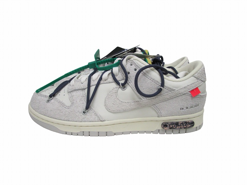未使用品 ナイキ NIKE 美品 Off-White DUNK LOW スニーカー Sail 