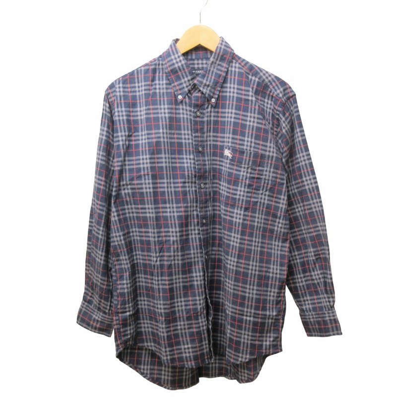 バーバリー ロンドン BURBERRY LONDON シャツ ボタンダウン 長袖 ロゴ 