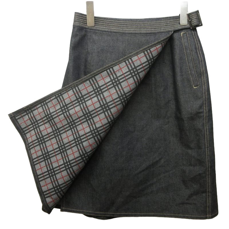 バーバリー ロンドン BURBERRY LONDON 美品 デニム ラップスカート  