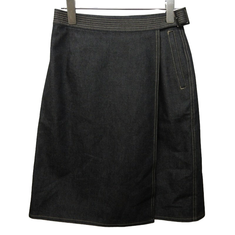 バーバリー ロンドン BURBERRY LONDON 美品 デニム ラップスカート  