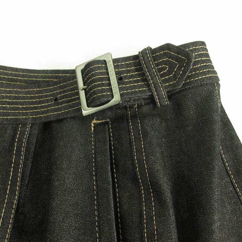 BURBERRY LONDON ノバチェックデニム巻きスカートベルト