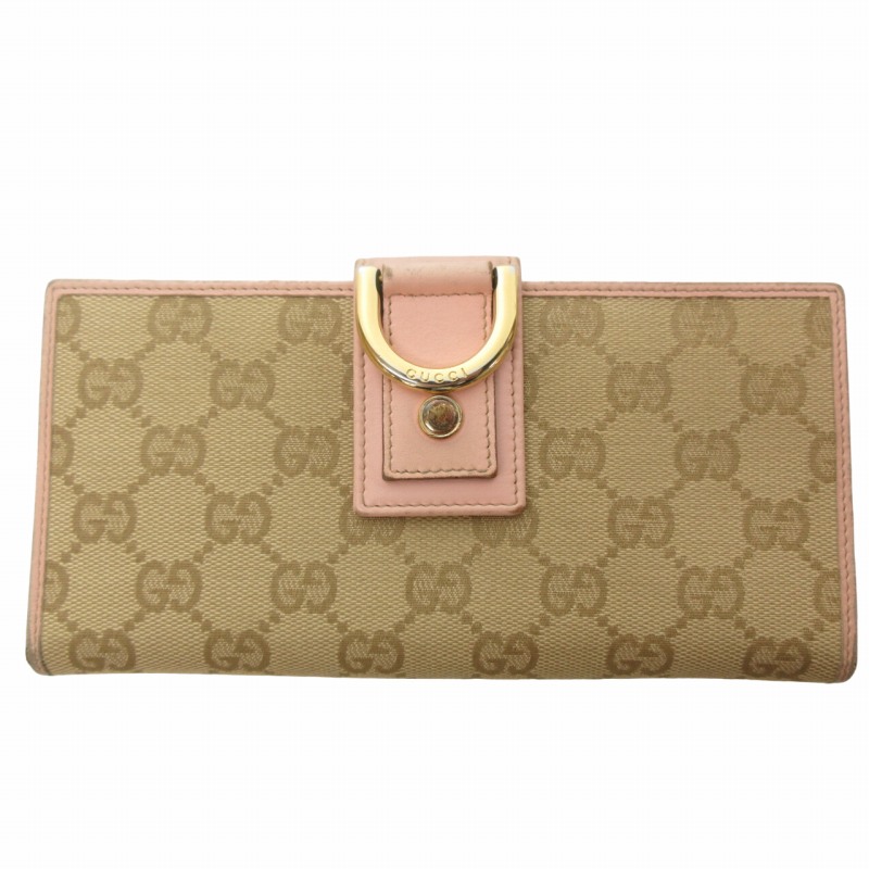 グッチ GUCCI 長財布 二つ折り財布 ウォレット GGキャンバス レザー  