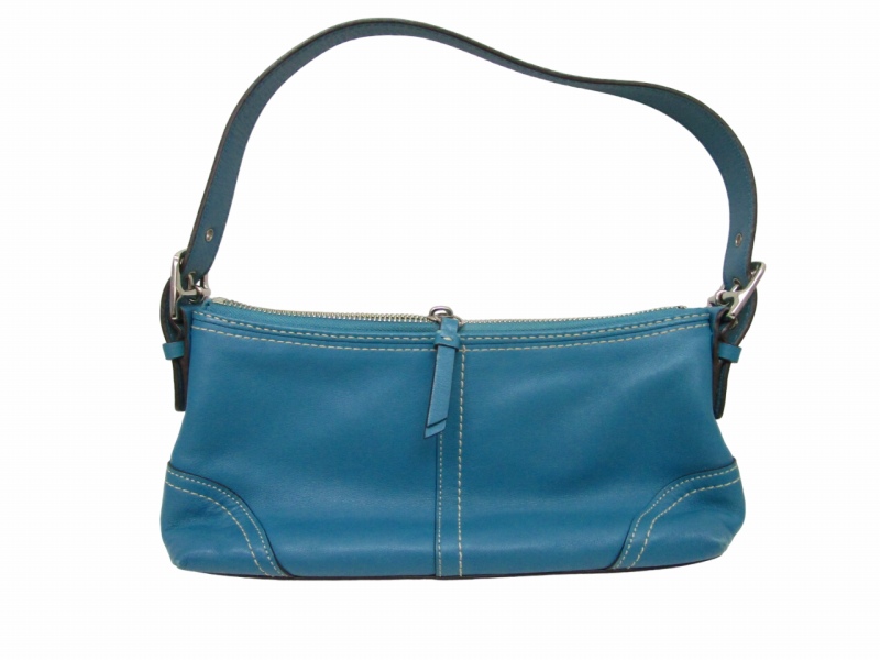コーチ COACH ワンショルダーバッグ レザー ハンド ターコイズブルー 