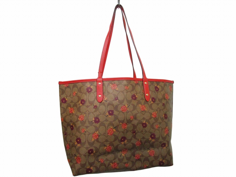 COACH リバーシブル シティ トートバッグ A4 シグネチャー
