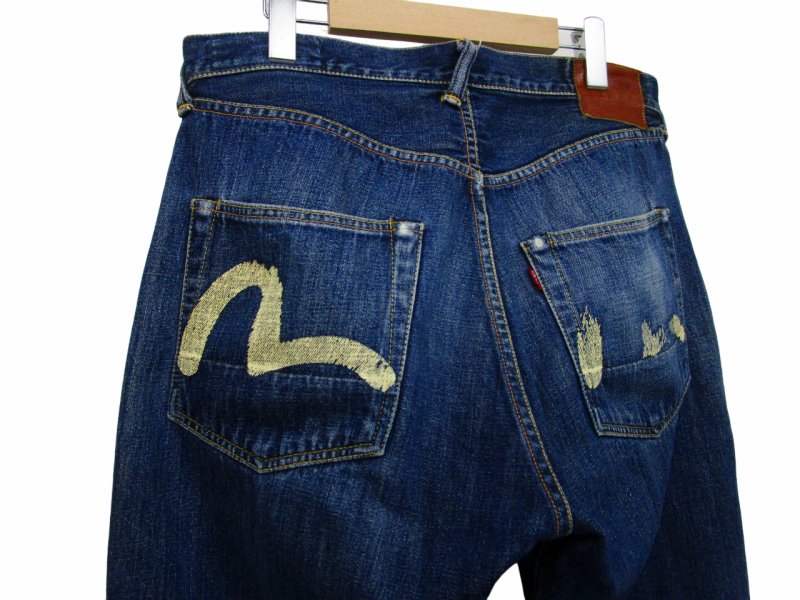 エヴィス EVISU デニム パンツ ジーンズ ボタンフライ 赤耳 日本製
