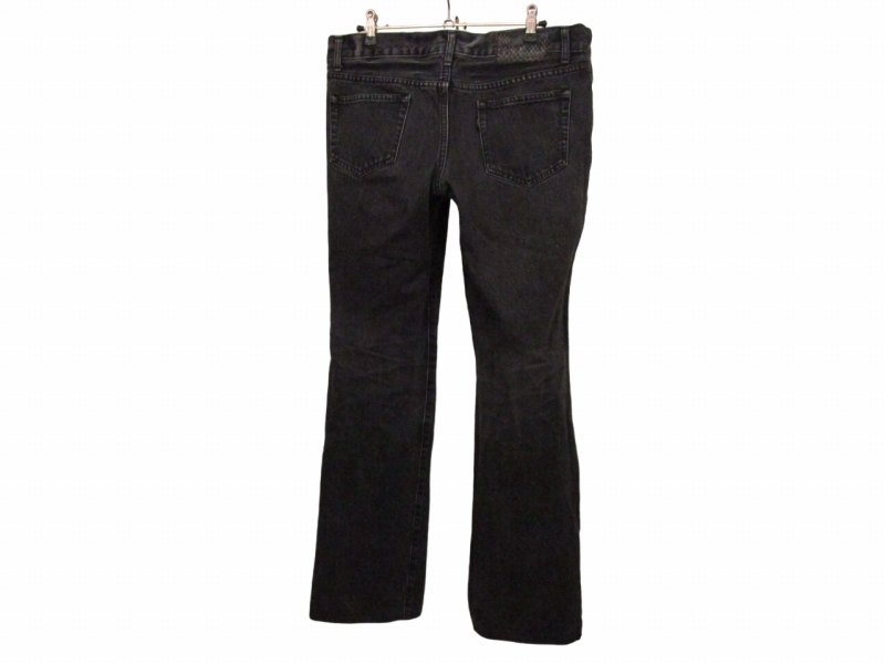 5351 Pour Les Hommesブラックデニムフレアパンツ 加工