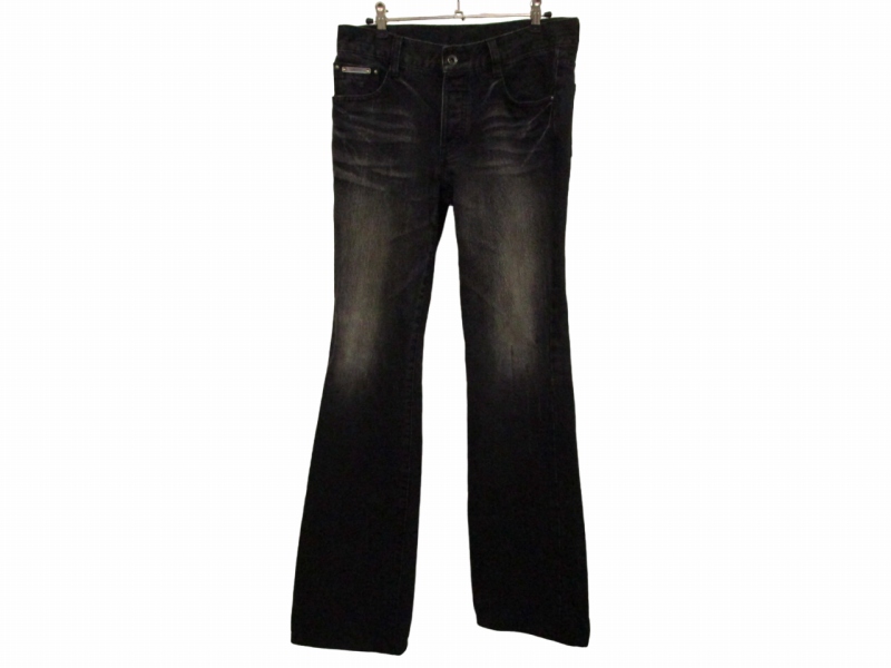 5351プールオム 5351 POUR LES HOMMES フレア ブラックデニム パンツ 