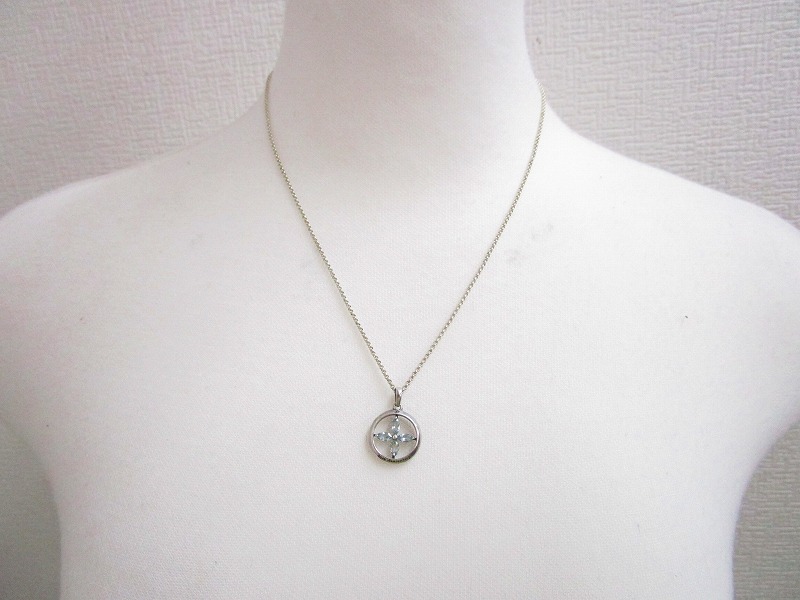 ヨンドシー 4℃ 30th anniversary クロスリーフ ネックレス シルバー925