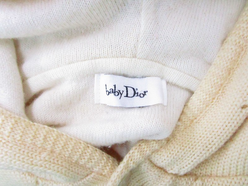 ベビーディオール baby Dior ポンチョ トップス ロゴ キッズ クリーム 